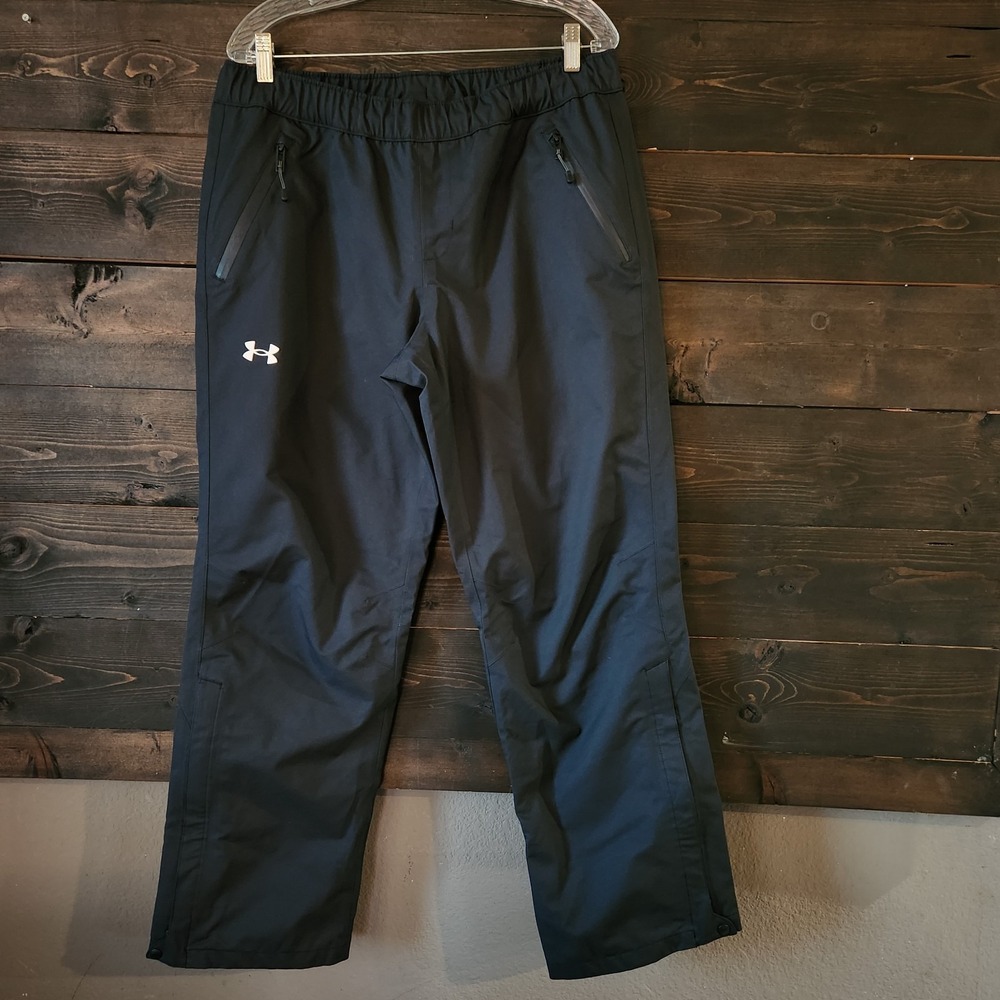 Under Armour Women's Size Large StormProof Cloudstrike Rain Pants Black - Picture 15 of 15
